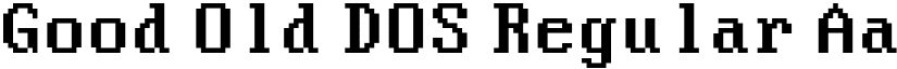 Good Old DOS Regular font