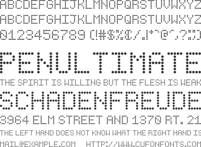 IntoDotMatrix font preview