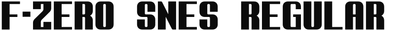 F-Zero SNES Regular font