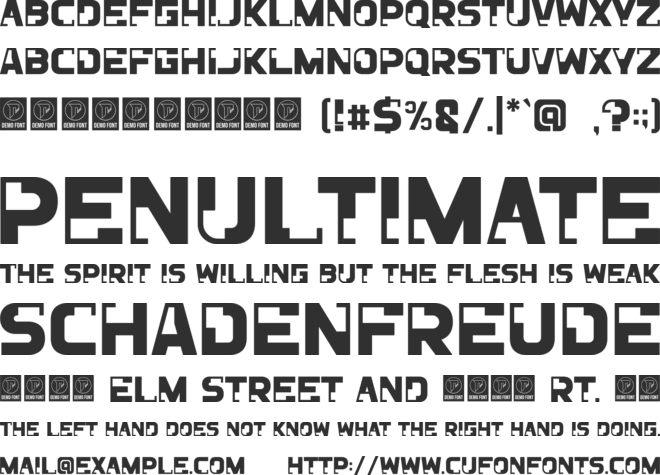 Lifters font preview