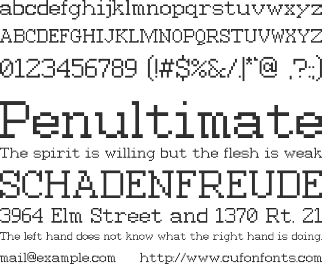 TheWyomingFont font preview