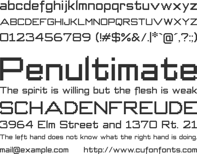 Retro Banker font preview