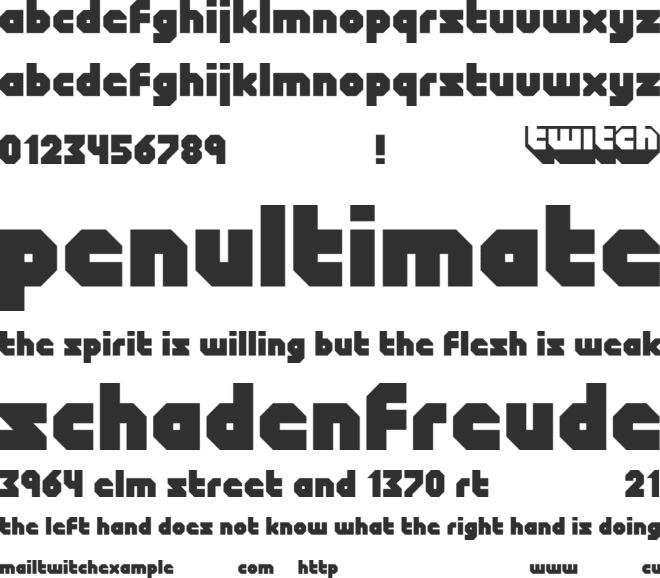 twitcher font preview