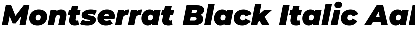 Montserrat Black Italic font