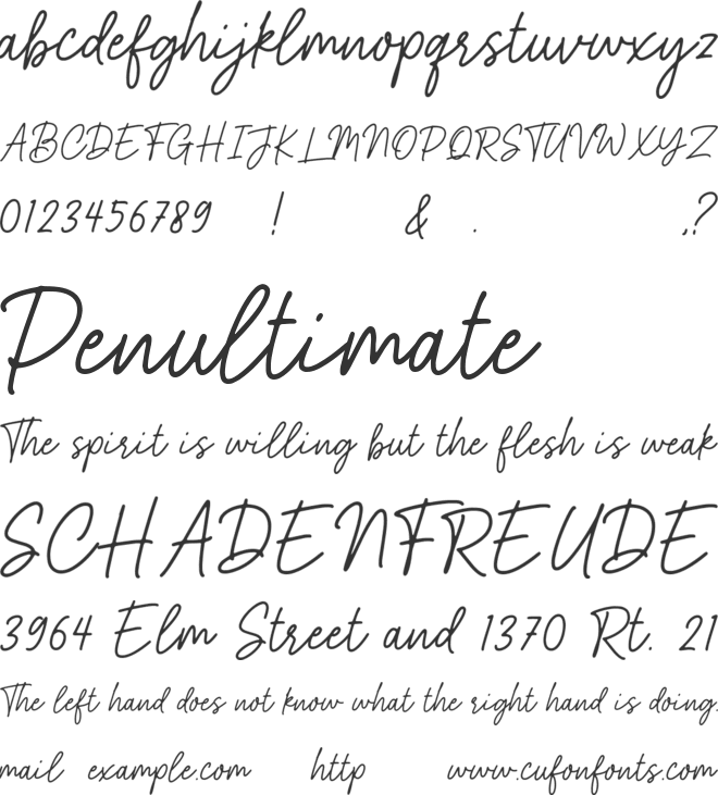 Gistela font preview