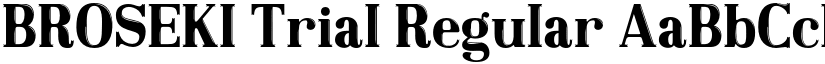 BROSEKI Trial Regular font