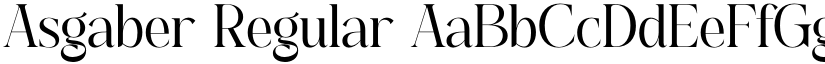 Asgaber Regular font