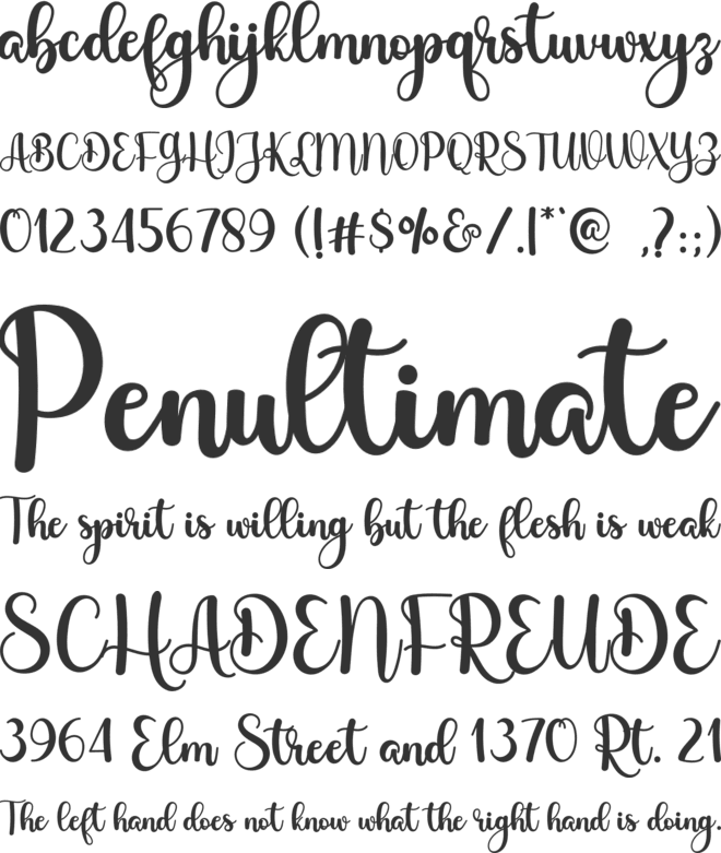 Lastgirl font preview