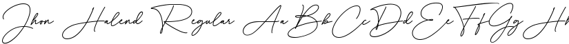 Jhon Halend Regular font