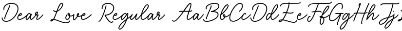 Dear Love Regular font