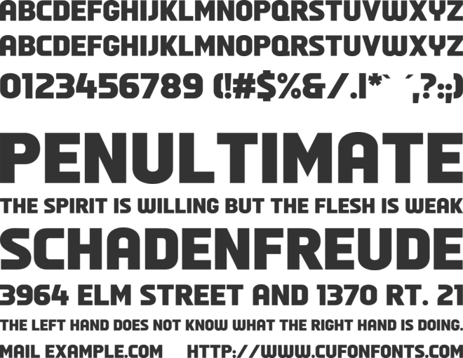 Subwich font preview