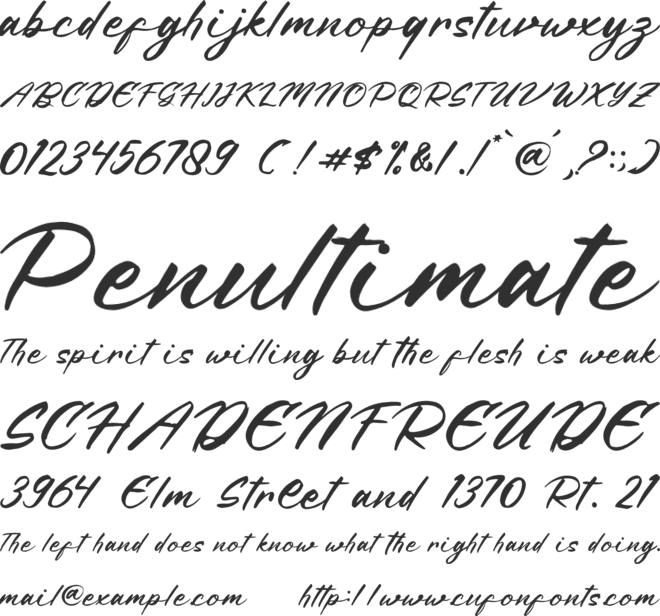 Begatory font preview