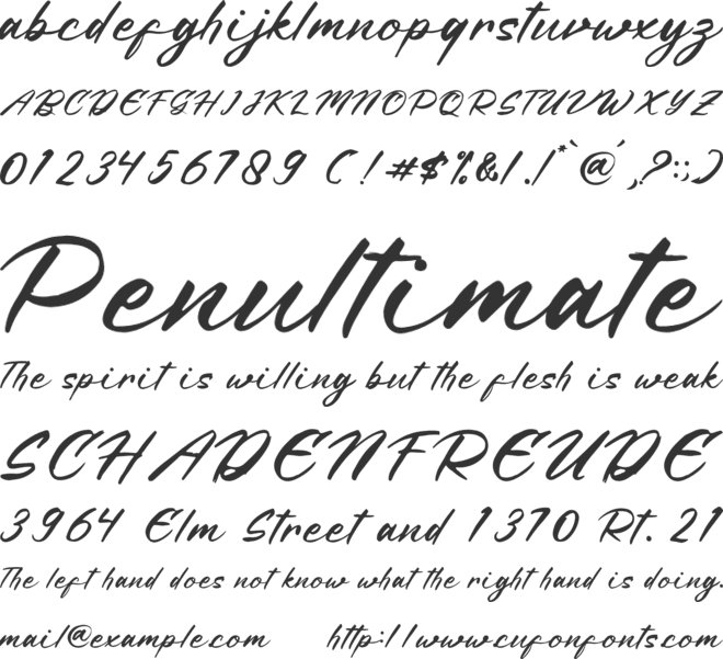 Begatory font preview