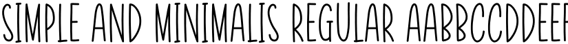 Simple And Minimalis Regular font