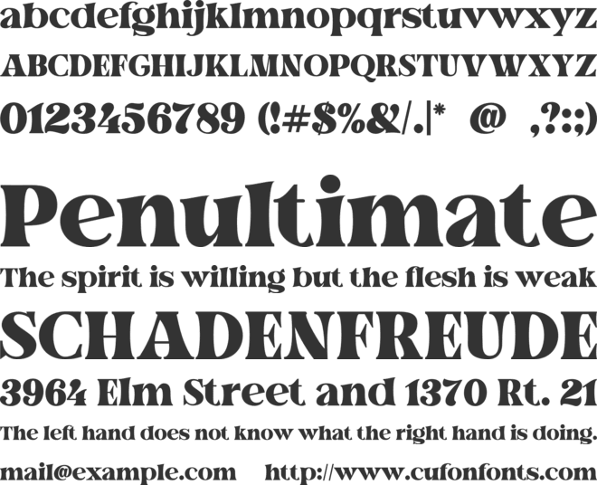 The Fieasto font preview