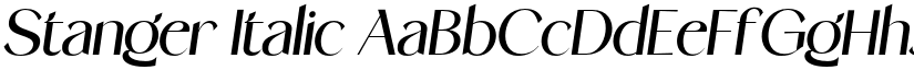 Stanger Italic font