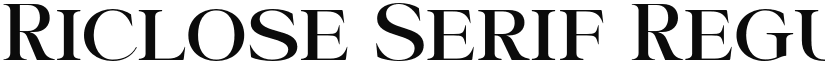 Riclose Serif font download
