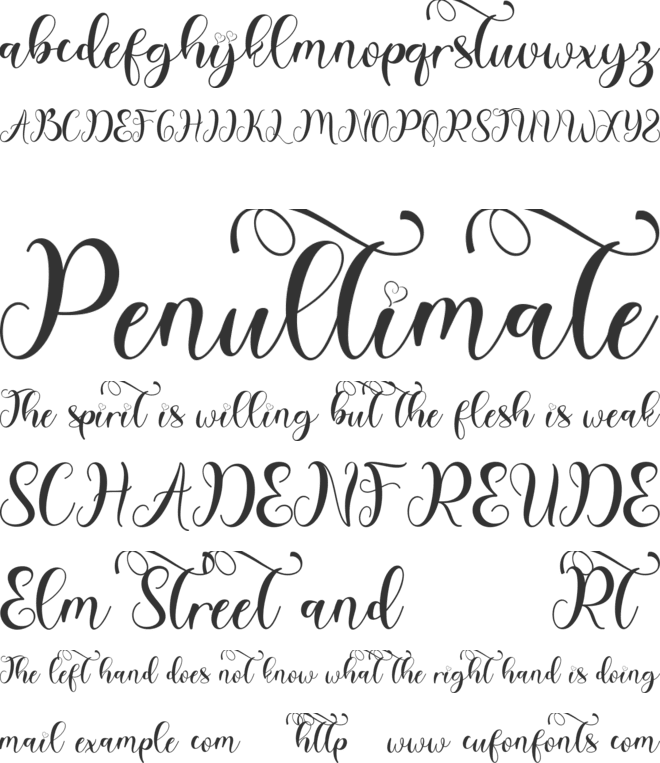 Brigitha Valentine font preview