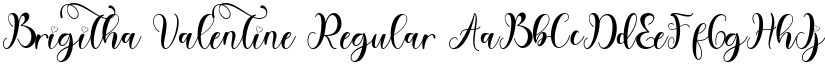 Brigitha Valentine Regular font