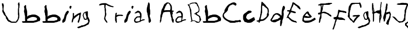 Ubbing Trial font