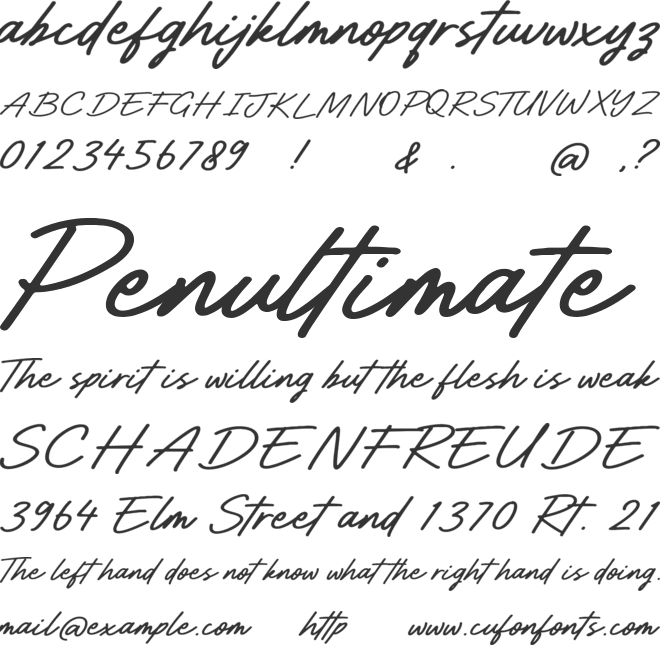 Pinklatte font preview