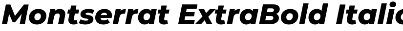 Montserrat ExtraBold Italic font