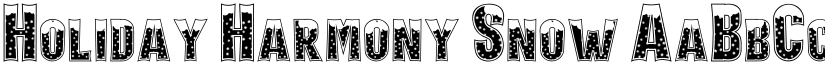 Holiday Harmony Snow font