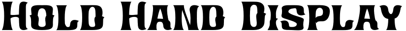 Hold Hand Display font