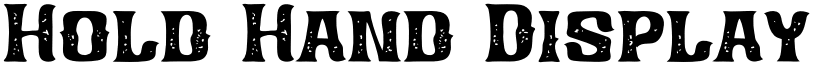Hold Hand Display Rough font