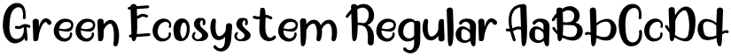 Green Ecosystem Regular font