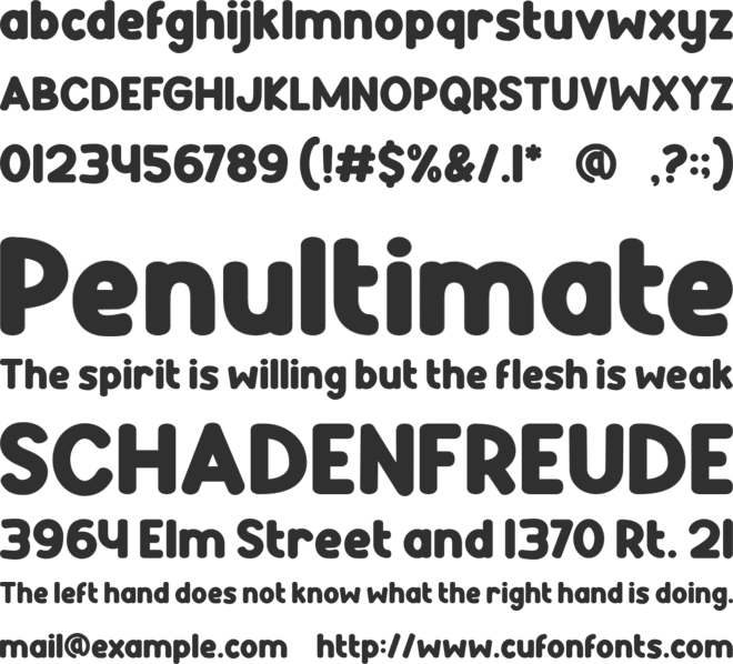 Green Delight font preview