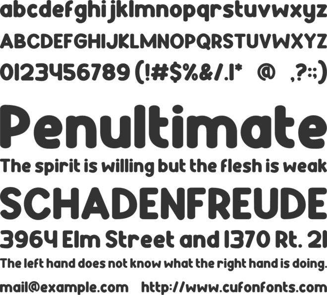 Green Delight font preview