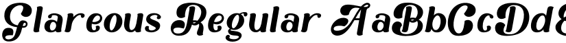 Glareous Regular font