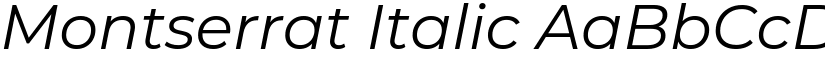 Montserrat Italic font