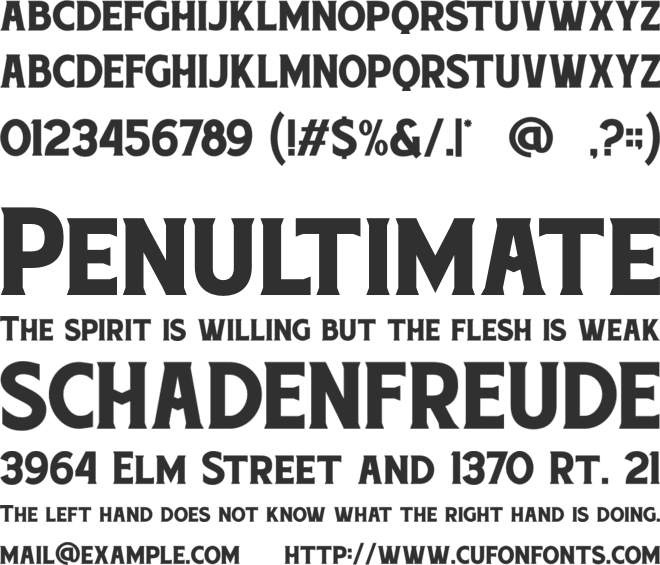 Cracked Concrete font preview