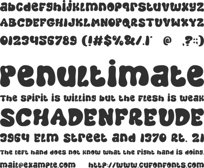 Cold Snowflake font preview