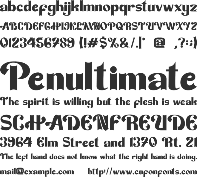 Closing Time font preview