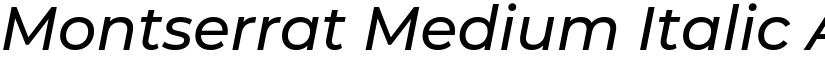 Montserrat Medium Italic font
