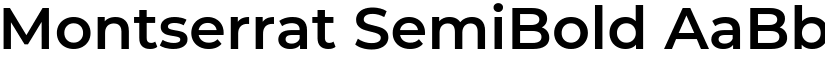 Montserrat SemiBold font