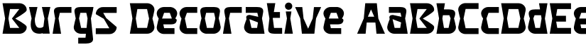 Burgs Decorative font