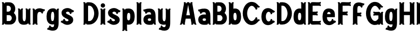 Burgs Display font