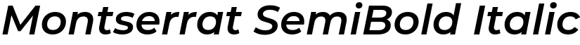 Montserrat SemiBold Italic font