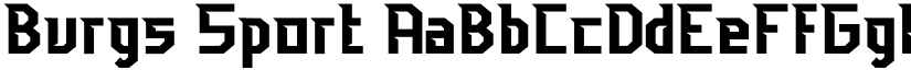 Burgs Sport font