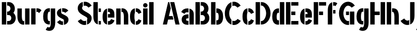 Burgs Stencil font