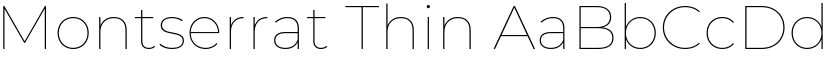 Montserrat Thin font