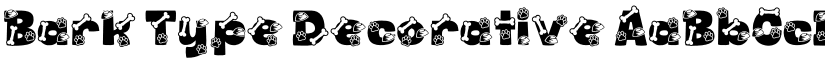 Bark Type Decorative font