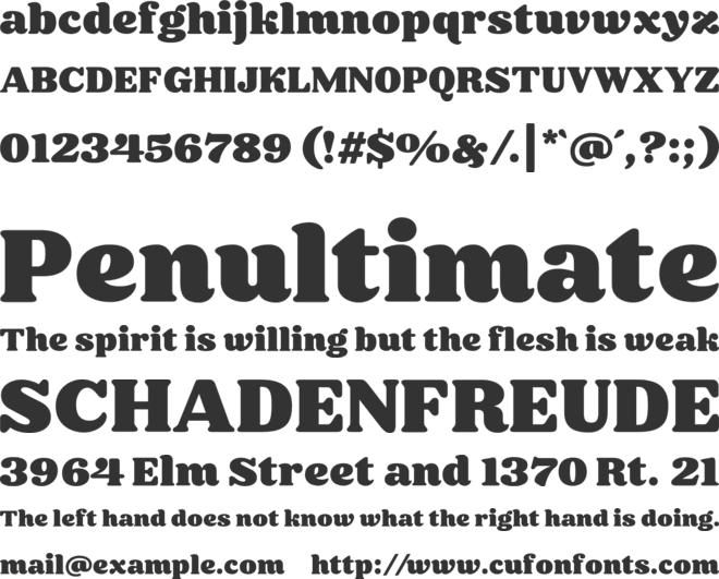 Billstein font preview