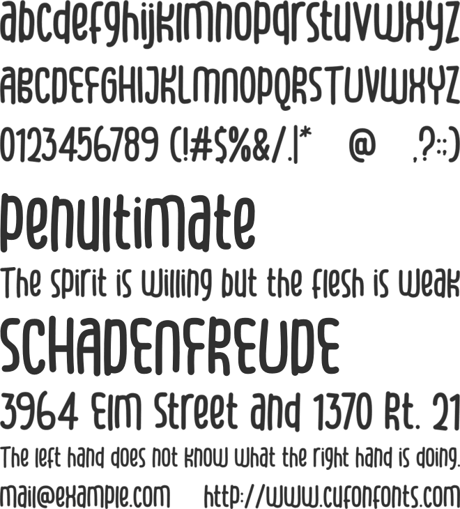 World Madly font preview