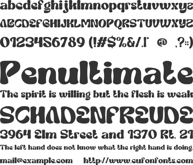 White Capel font preview