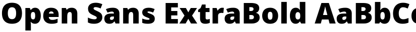 Open Sans ExtraBold font